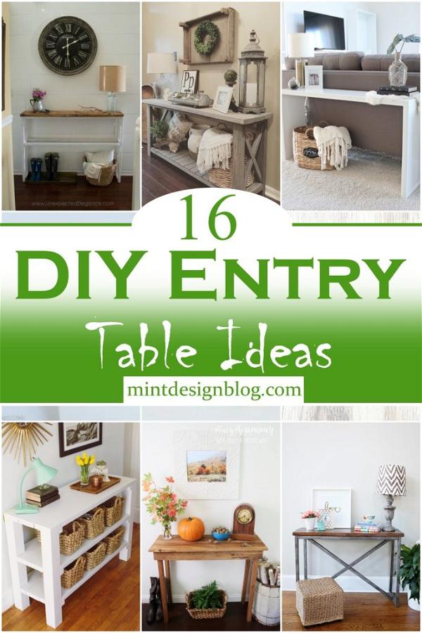 16 DIY Entry Table Ideas For Farmhouse Decor - Mint Design Blog