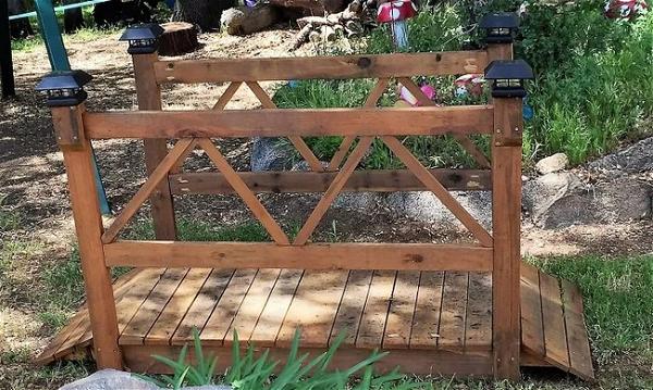 DIY Wood Garden Bridge