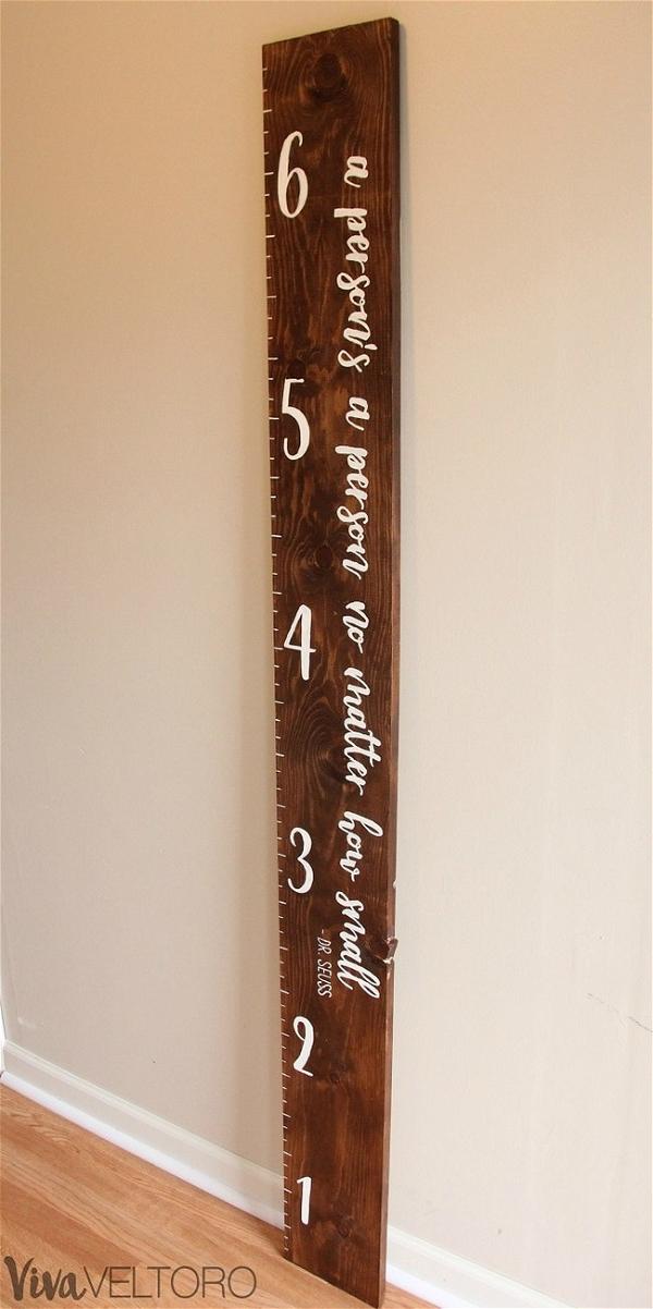 DIY Wooden Growth Chart for Kids