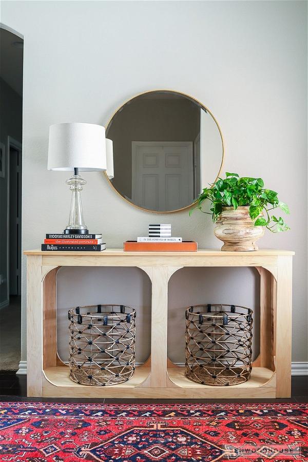 One Sheet Plywood Console Table