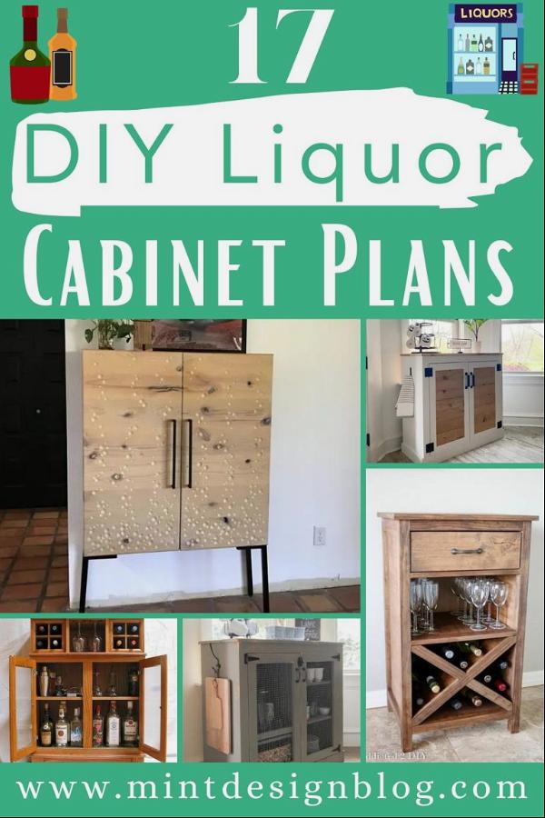 17 DIY Liquor Cabinet Plans You Can Make Easily Mint Design Blog