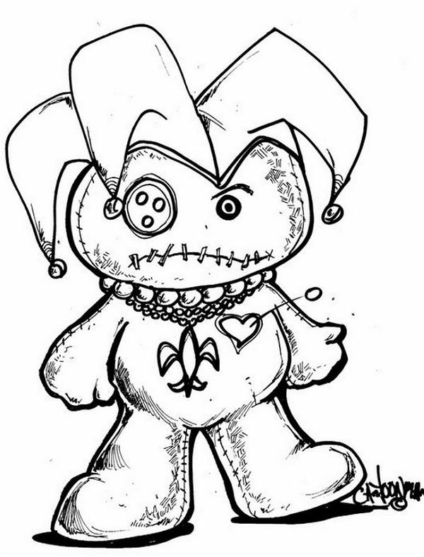 Sad Voodoo Doll Drawing