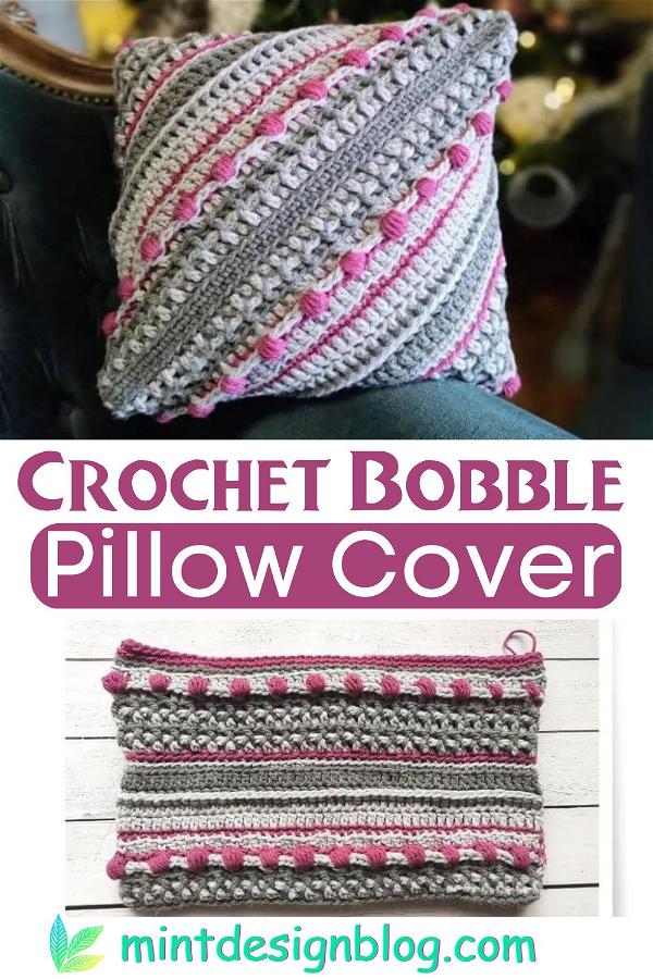 Crochet Bobble Pillow Cover