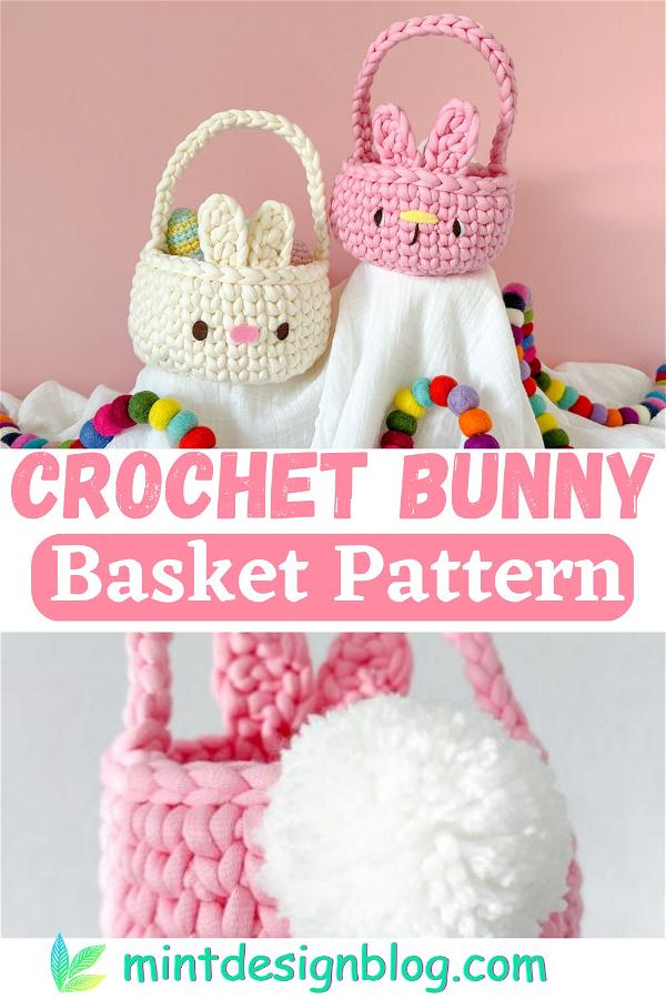 Crochet Bunny Basket Pattern