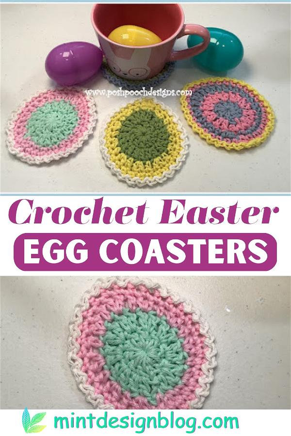 Crochet Easter Egg Coasters