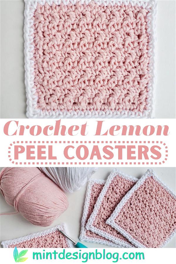 Crochet Lemon Peel Coasters