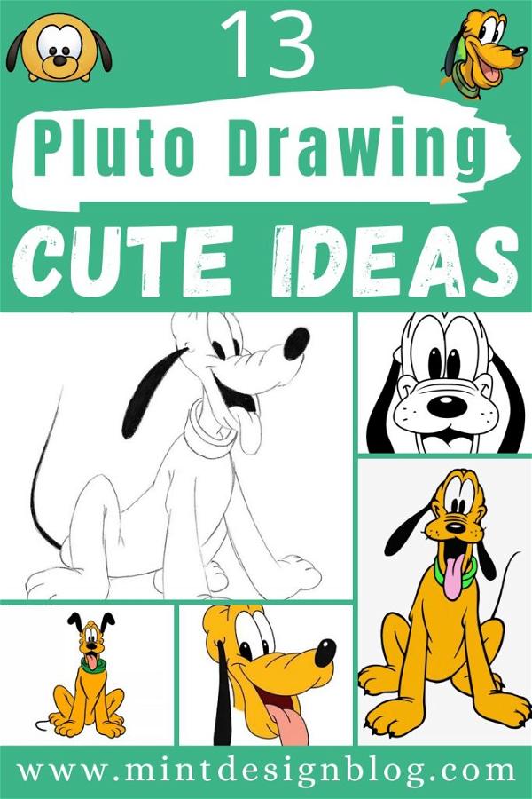 13 Easy Pluto Drawing Ideas For Kids Mint Design Blog