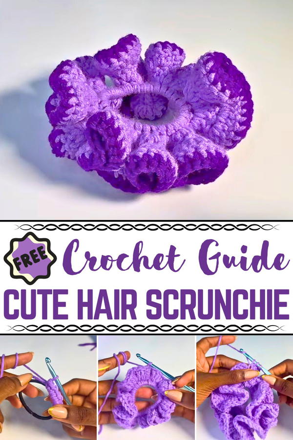 Crochet Cute Hair Scrunchie Pattern