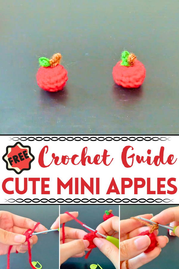 Crochet Cute Mini Apples Pattern