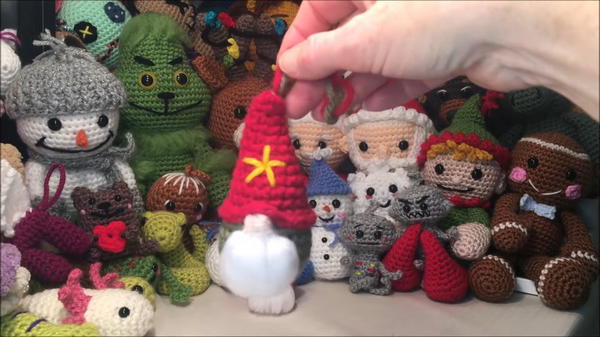 Crochet Gnome Ornament Pattern