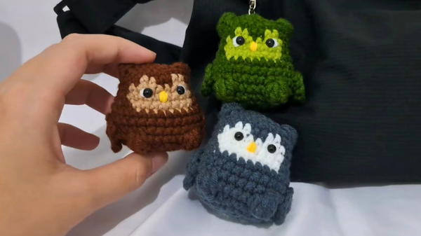 Crochet Owl Keychain Pattern