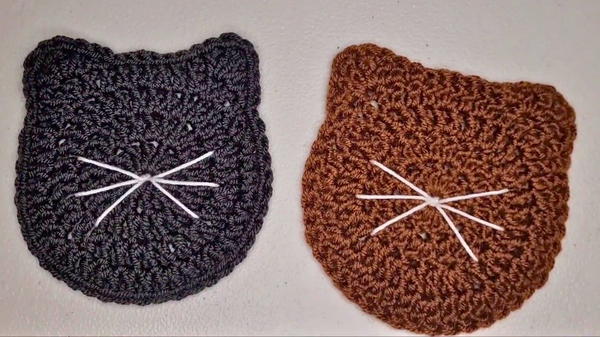 Crochet Simple Cat Coaster Pattern