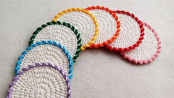 Crochet Simple Round Coaster Pattern