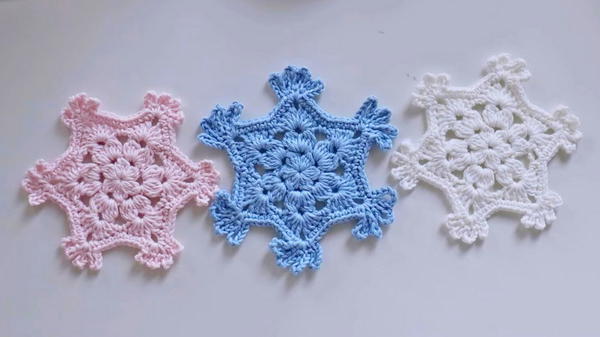Crochet Snowflake Coaster Pattern