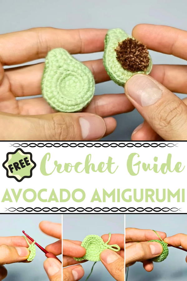 Crochet Avocado Amigurumi Pattern