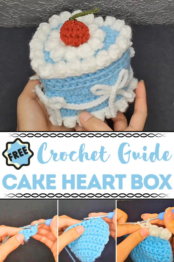 Crochet Cake Heart Box Pattern