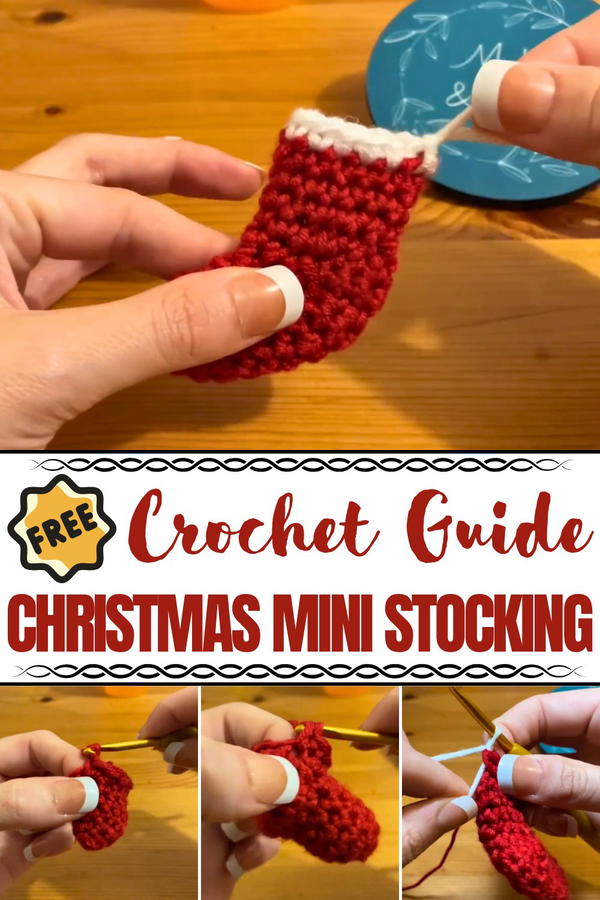 Crochet Christmas Mini Stocking Pattern
