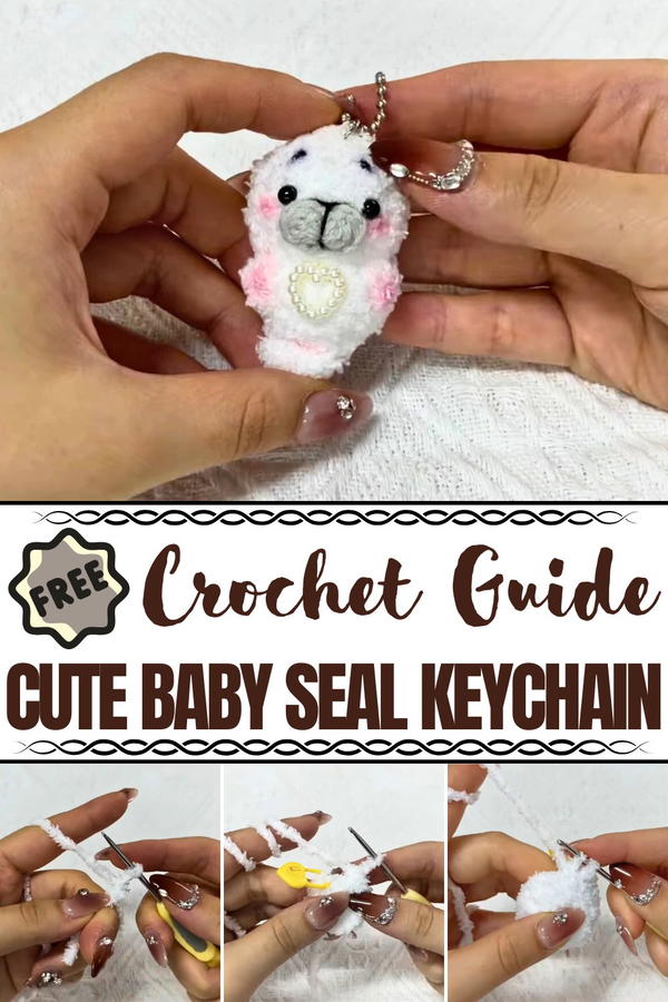Crochet Cute Baby Seal Keychain Pattern
