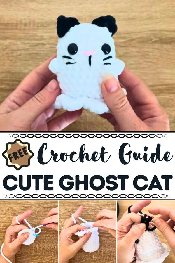 Crochet Cute Ghost Cat Pattern