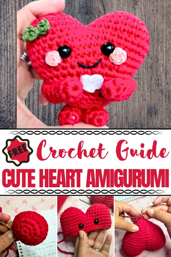 Crochet Cute Heart Amigurumi Pattern