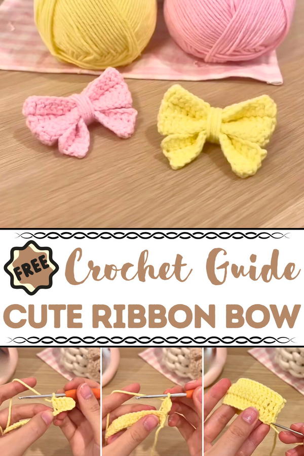 Crochet Cute Ribbon Bow Pattern