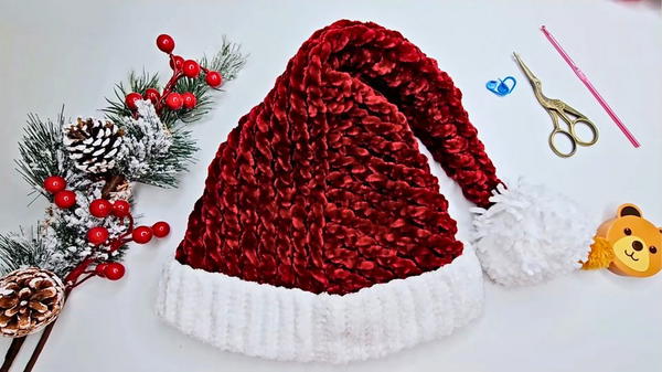 Crochet Cute Santa Hat Pattern