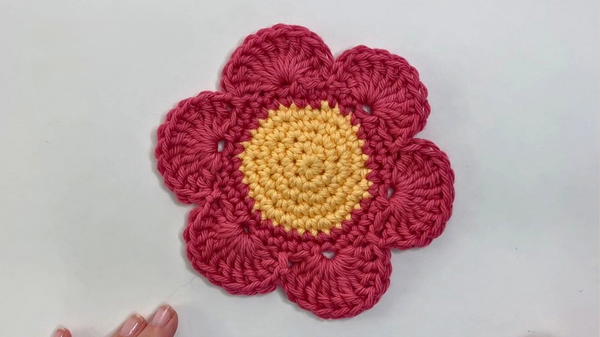Crochet Easy Flower Coaster Pattern