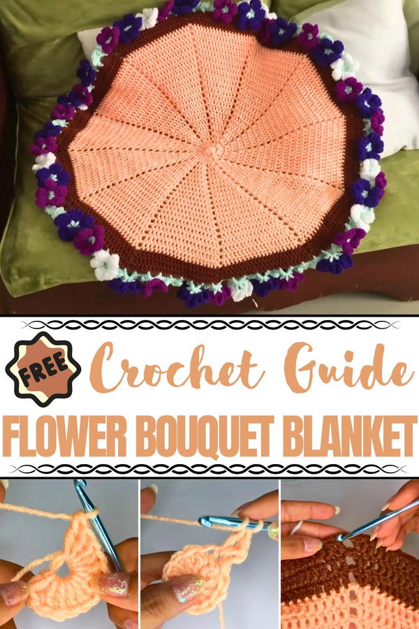 Crochet Flower Bouquet Blanket Pattern