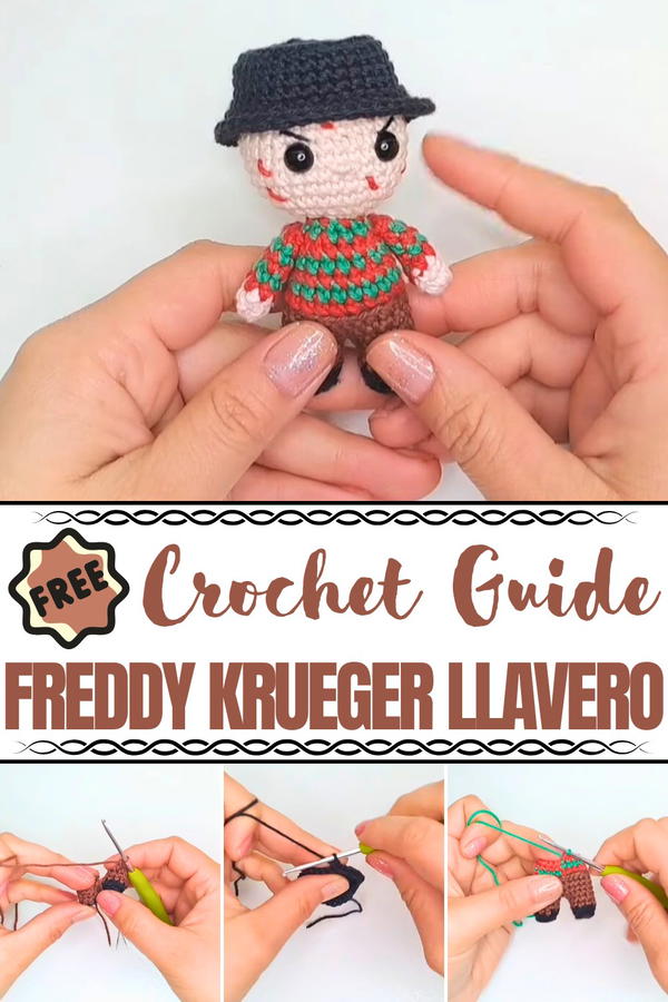 Crochet Freddy Krueger Llavero Pattern