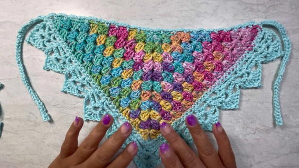 Crochet Granny Stitch Bandana Pattern