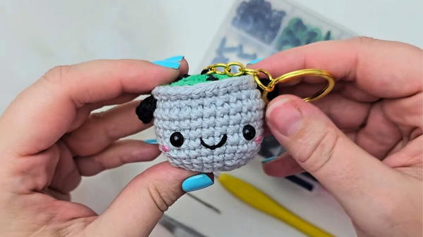 Crochet Kawaii Cauldron Keyring Pattern