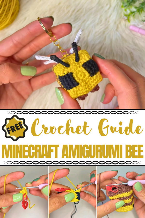 Crochet Minecraft Amigurumi Bee Pattern