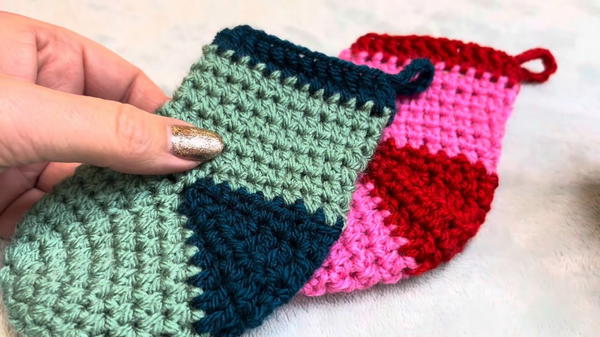 Crochet Mini Christmas Stocking Pattern