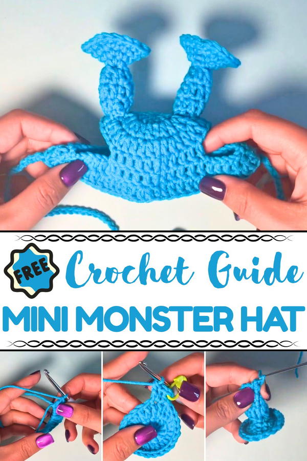 Crochet Mini Monster Hat Pattern