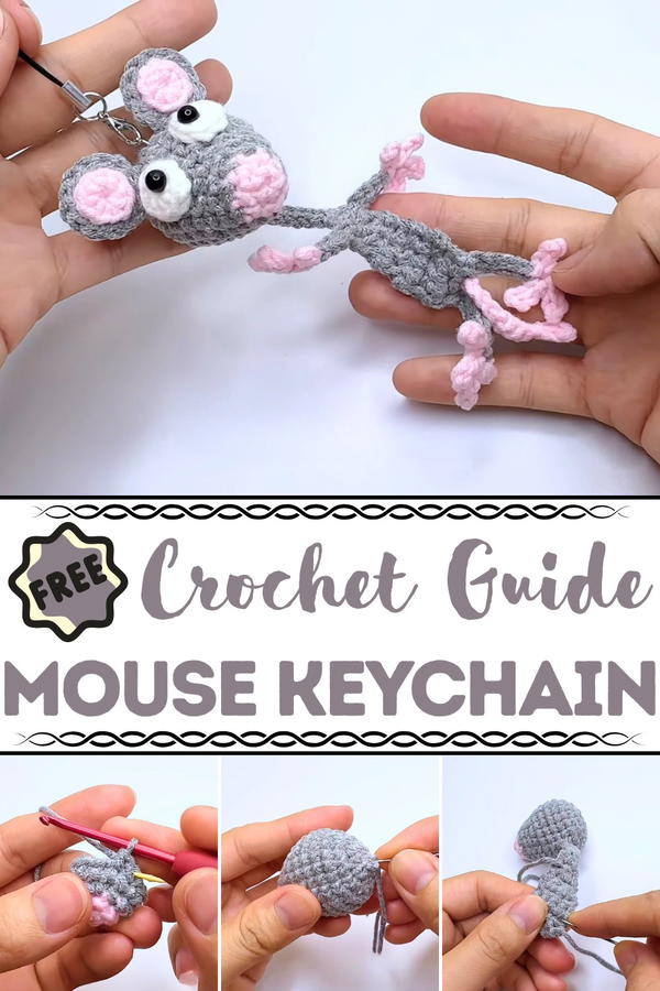 Crochet Mouse Keychain Pattern