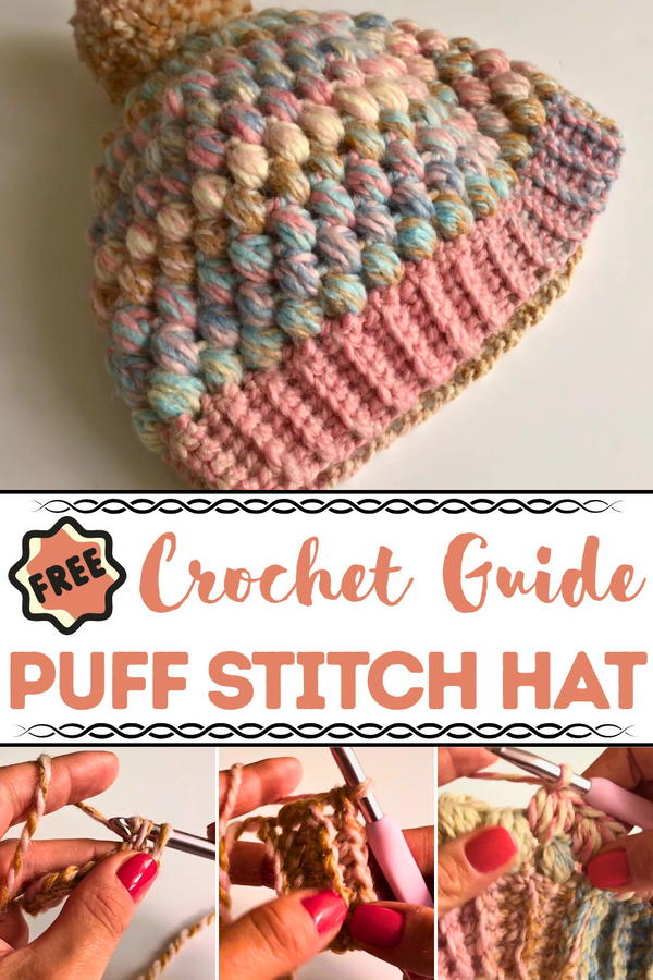Crochet Puff Stitch Hat Pattern