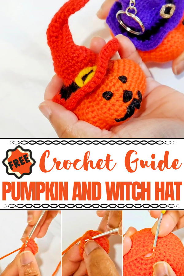 Crochet Pumpkin And Witch Hat Amigurumi Pattern