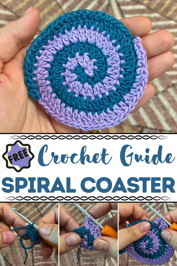 Crochet Spiral Coaster Pattern