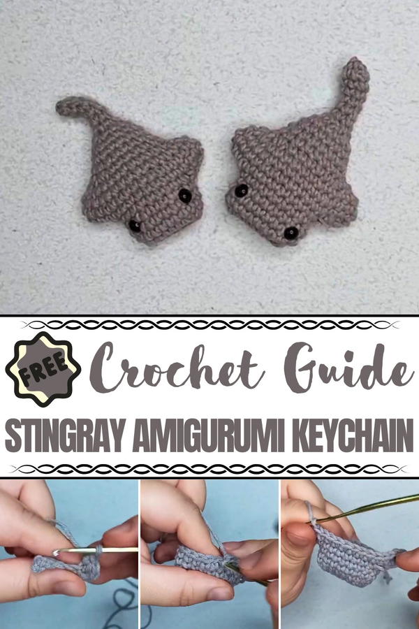 Crochet Stingray Amigurumi Keychain Pattern