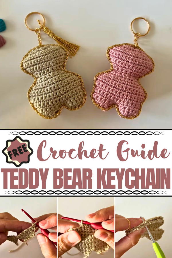 Crochet Teddy Bear Keychain Pattern