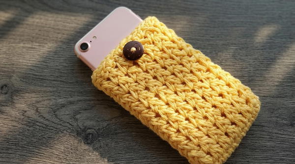How to crochet mobile pouch cover 2