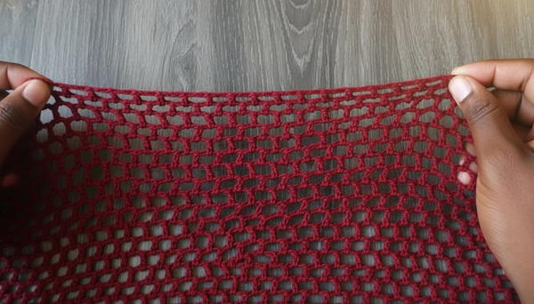 Crochet mesh shawl tutorial 5