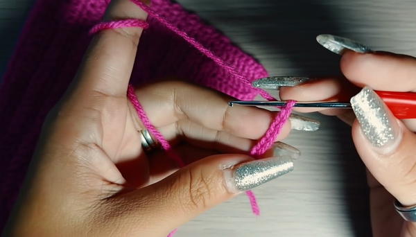 Crocheted girl's blouse with a flared 3