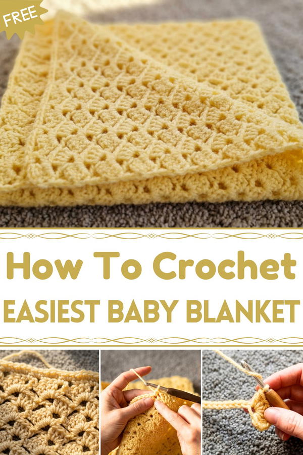 EASIEST CROCHET BABY BLANKET EVER 1
