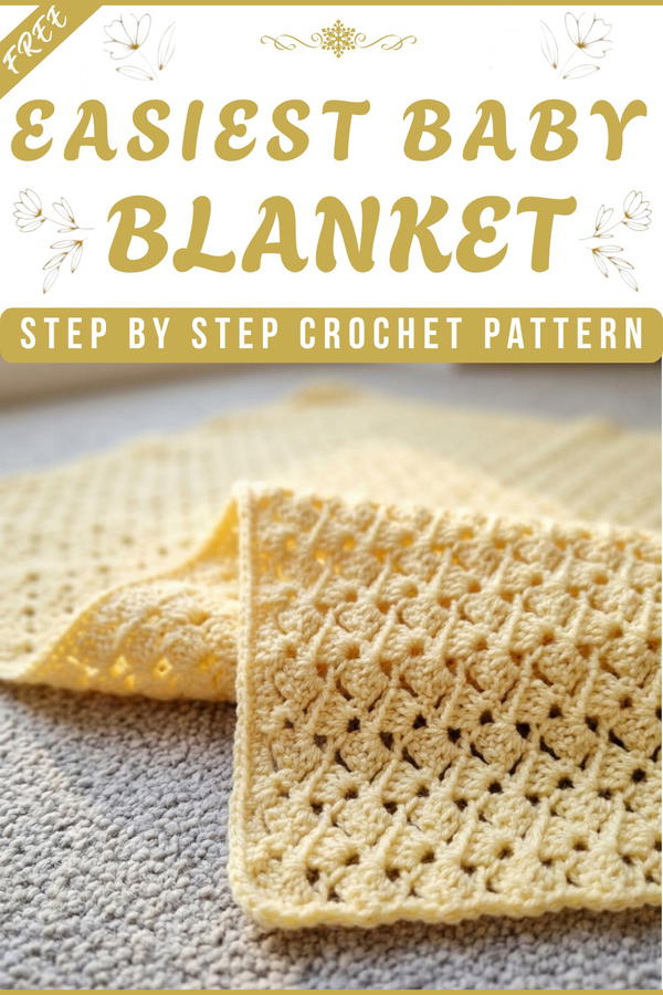 EASIEST CROCHET BABY BLANKET EVER 8