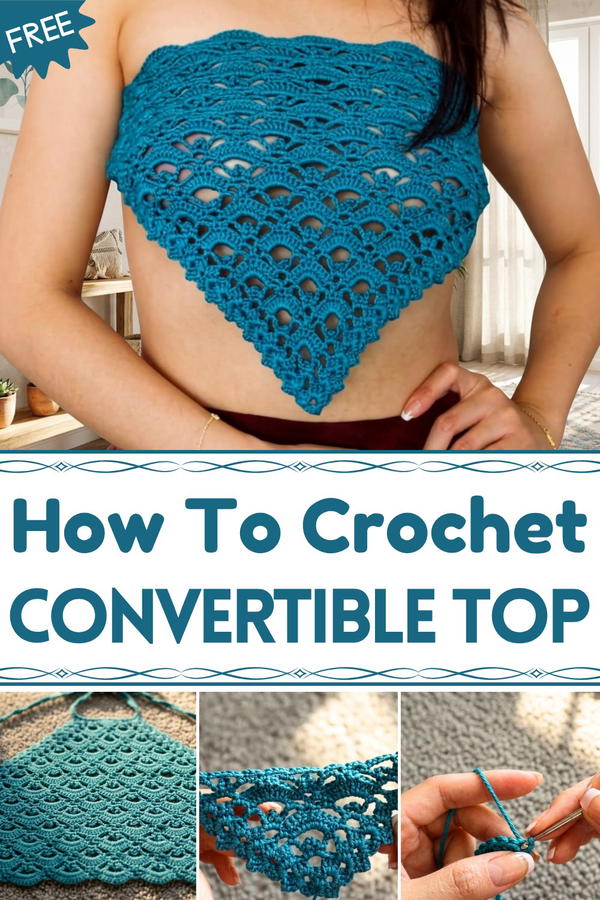 EASY CROCHET TOP CONVERTIBLE CROCHET TOP 9