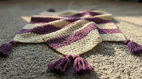 Easy One-Row Repeat Crochet Baby Blanket Tutorial 2