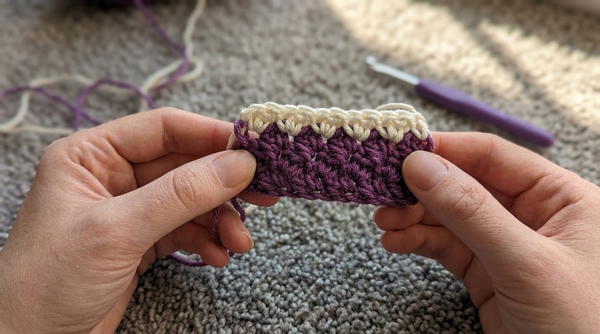 Easy One-Row Repeat Crochet Baby Blanket Tutorial 6