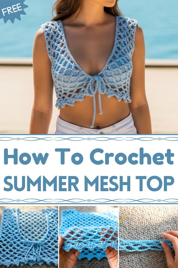 HOW TO CROCHET A TOP FOR BEGINNERS Summer Mesh Top 1
