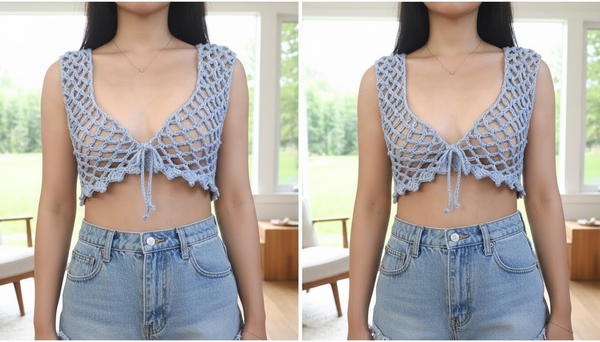 HOW TO CROCHET A TOP FOR BEGINNERS Summer Mesh Top 2